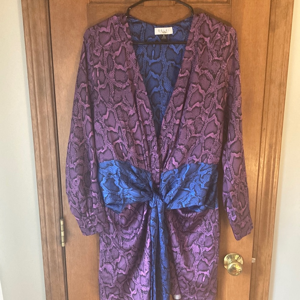 Mini silk delfi dress
